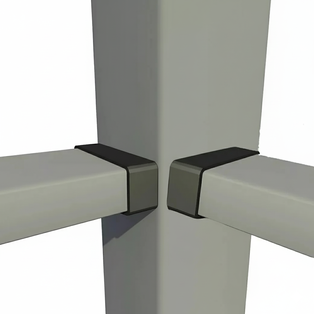 Hoekpaal 60x60mm compleet
